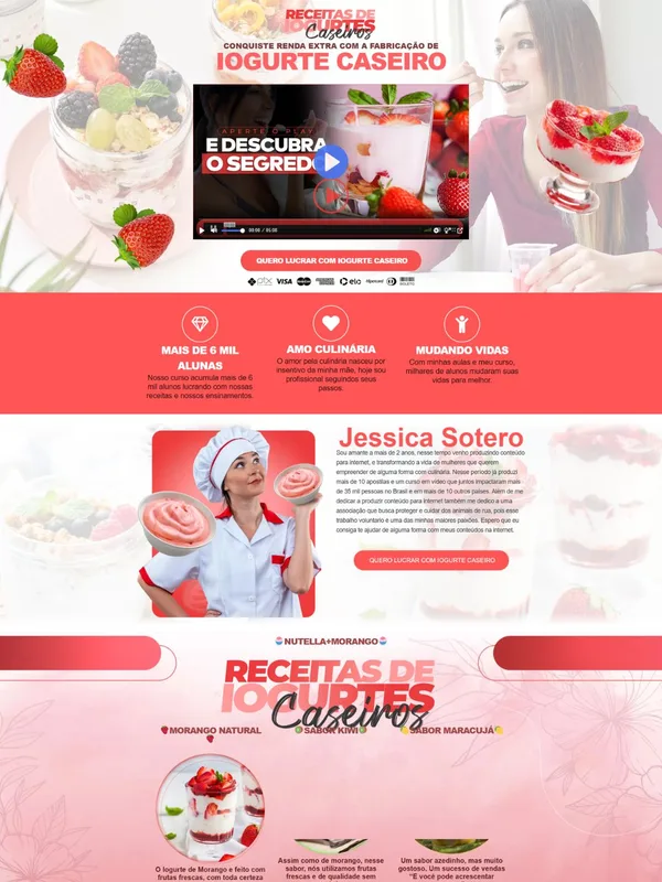 Template de página de vendas — Iogurte Caseiro